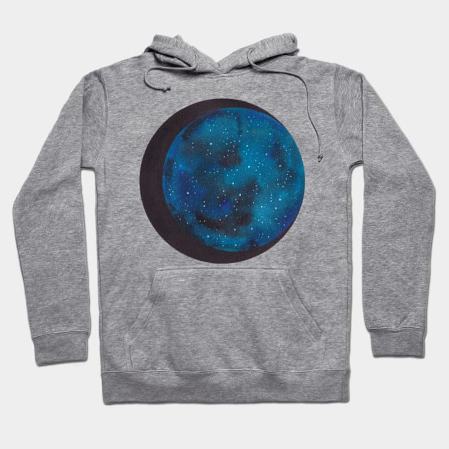 Galaxy moon Hoodie by RosanneCreates